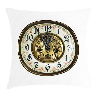 Kissenbezug Dekokissen für Sofa Uhr Antique Clock mit Gesicht