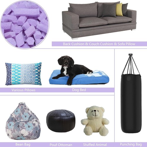 20 Lbs Purple Gel Memory Foam Bean Bag Filler - Ergonomic Comfort & Support - Picture 9 of 9