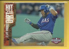 Elvis Andrus 2015 Topps Opening Day Hit The Dirt Card # HTD-13 Rangers Baseball
