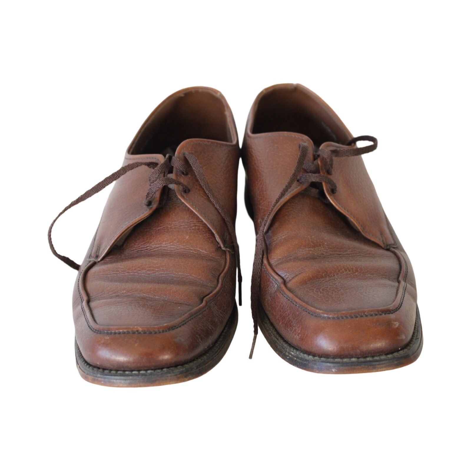 SAOLA Scarpe eleganti Oxford Oxford da uomo in pelle marrone in pizzo punta quadrata taglia 9 D 762019