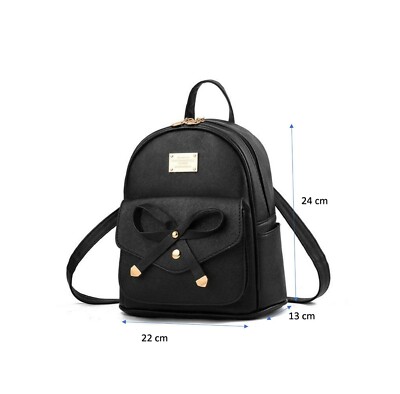 black leather mini backpack amazon BAG WIZARD PU Leather Mini Backpack Purse Cute Bowknot Fashion Small Backpack Purses for Women