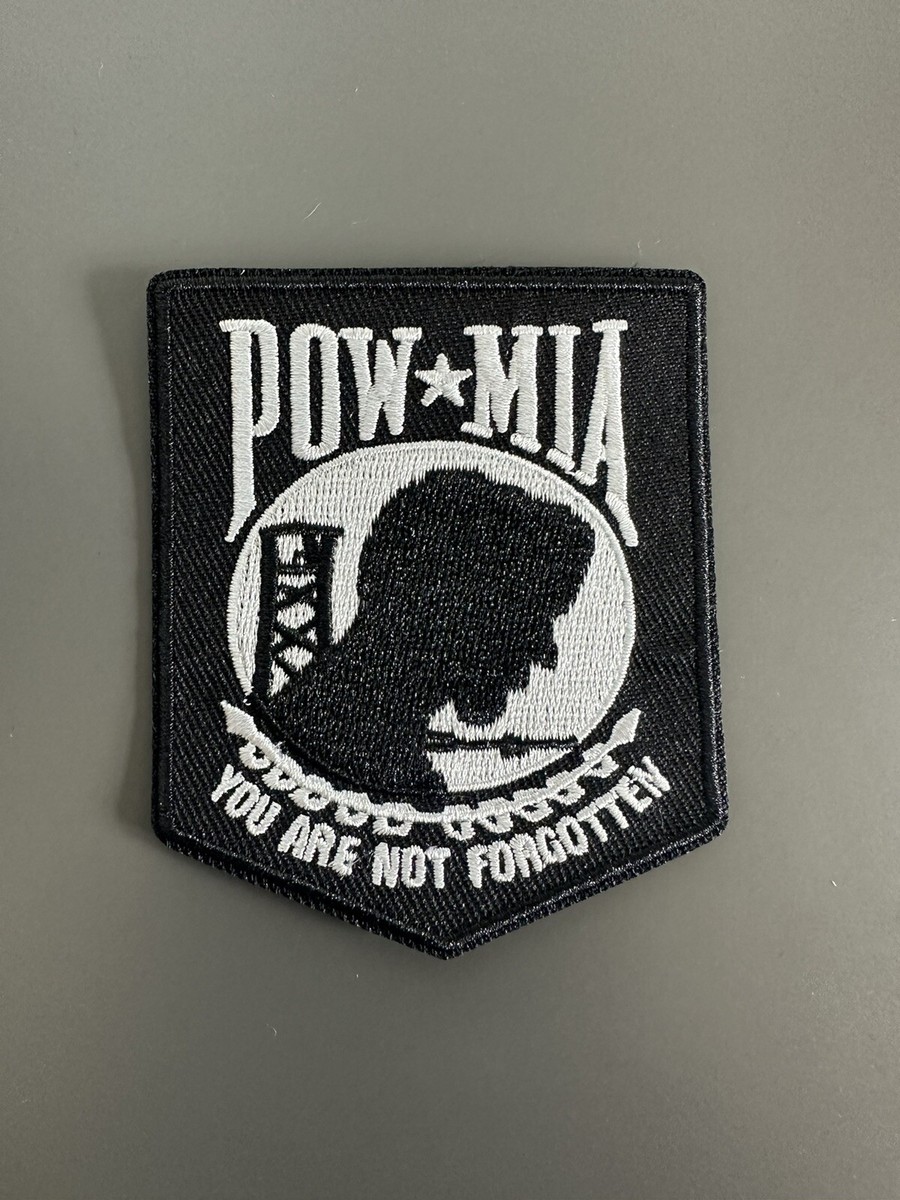 Emblema Militare Ferro Su Ferro Emblema Militare Ricamato POW-MIA Vietnam Guerra - Toppa Nera E Rossa Per Veterani, Ferro Su Ferro Emblema Militare Veterano - Foto 5