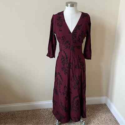 Ba&sh Soa floral patterned v-neck midi dress 17641