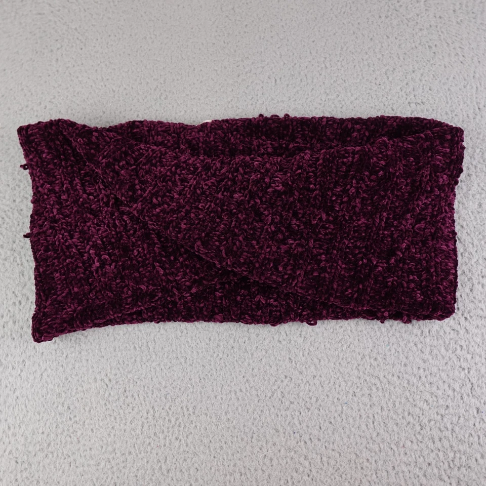 Free People Infinity 围巾女式紫色勃艮第厚软羊毛* — 第 4/4 张图片