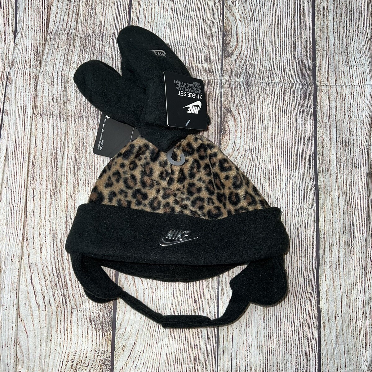 Nike Toddler Leopard Winter Hat and Mittens Girls NEW | eBay