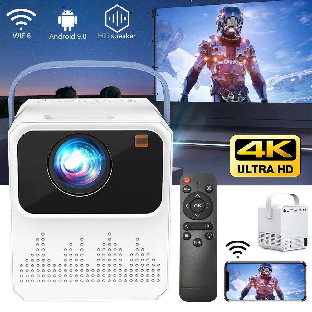 30000 Lumens 4K Smart Mini Projector Android WiFi 1080P 1+8G Home Theater HDMI-image