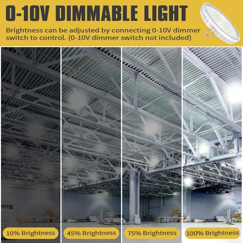 8Pack Garage Warehouse UFO High Bay Light (Eqv.1000W MH/HPS) 240W LED Shop Light - Picture 4 of 11