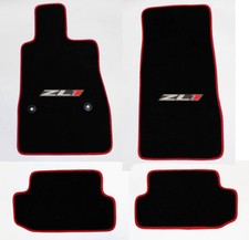 New Black Carpet Floor Mats 2016-2024 Camaro Embroidered Zl1 Logo Red Binding 2 New Black Carpet Floor Mats 2016-2024 Camaro Embroidered Zl1 Logo Red Binding 2