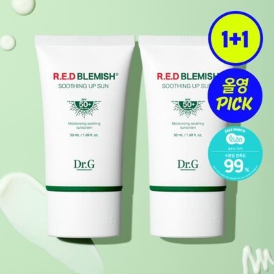 2PACK [Dr.G] Red Blemish Soothing Up Sun SPF50+ PA++++ 50ml with GIFT K-Beauty