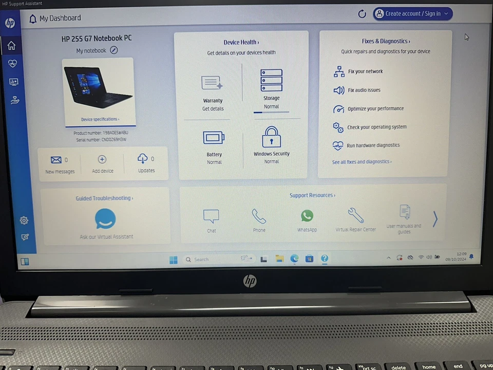 HP Laptop Windows 11 255 G7 15.6" AMD A4 9125 Radeon R3 4GB RAM- 128GB SSD - Image 2 of 4