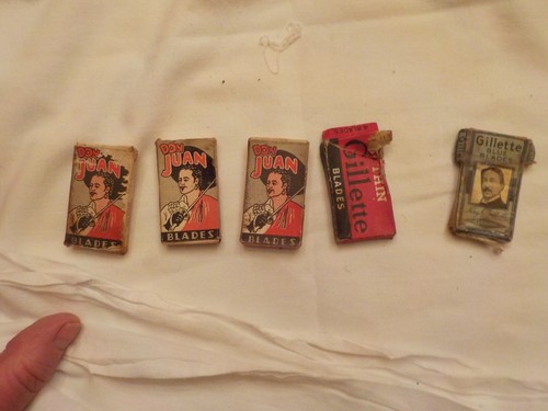 5 ASSORTED PACKS OF RAZOR BLADES DON JUAN,AND GILLETTE