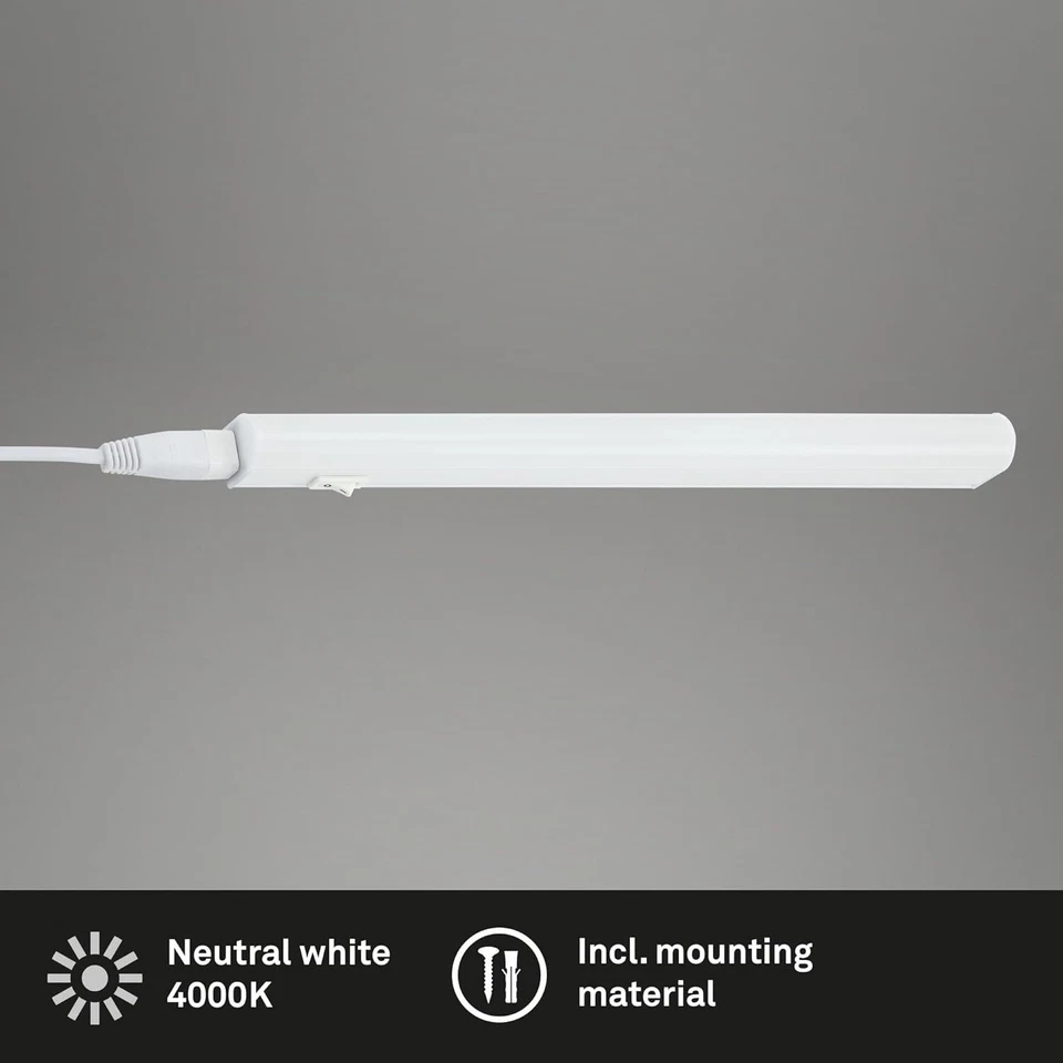 BRILONER - Barra LED Sottopensile cucina, Luce Bianca Neutra, Lampada 31.3x2.2x3 - Immagine 2 di 4