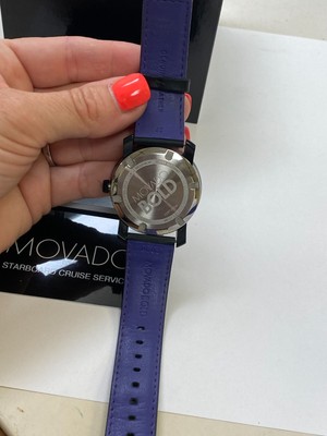 Estate Movado Bold MB.01.1.29.6003 Rainbow Crystal Unisex 42MM 