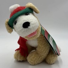 Hallmark Nikki Retriever Puppy Dog Plush Stuffed Animal Winter Hat  Scarf Tag