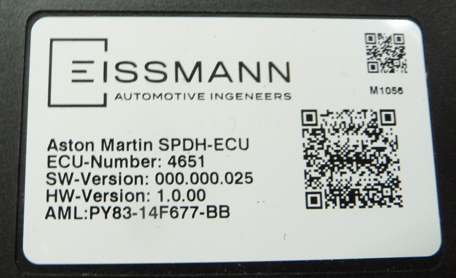 Aston Martin DB12 2024 Left Dashboard ecu P/N PY8314F677BB