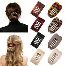8 Pack Flat Hair Clips for Women,Large Claw Strong Multicolor-4 8pcs