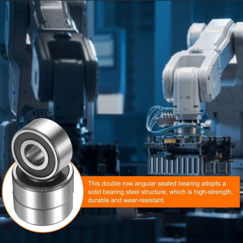 2Pcs 3307-2RS/5307-2RS 35x80x34.9mm Sealed Angular Contact Ball Bearing - Image 4 of 4