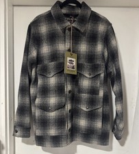 Filson Mackinaw Cruiser - Shadow Plaid - Made in USA - M - Gray Charcoal Ombré -