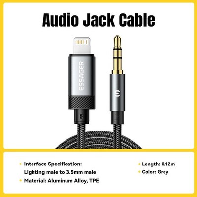 iPhone auf 3,5mm Klinke AUX-Kabel 1m | Audio & Kopfhörer Adapter