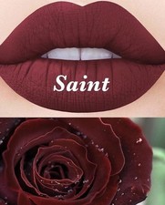 LIME CRIME VELVETINES SAINT DEEP CRANBERRY RED MATTE LIPSTICK COSMETICS NIB RARE