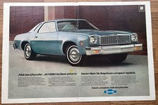 Chevrolet Chevelle Malibu Coupe Magazine Print Ad 1977