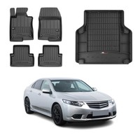 Omac FußMatten & Kofferraumwanne Set FüR Honda Accord Tourer 2008-2015