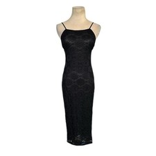 Out From Under black lace slip pencil dress size Small