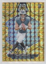 2024 Panini Mosaic Rookies Reactive Yellow Mosaic Prizm Will Shipley #386 a1b