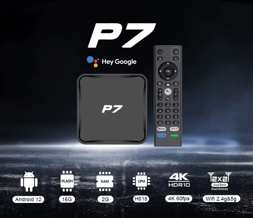 Nuevo 2025 P7 Pro 4K MediaPlayer SmartBox PvP Películas TV DEPORTES Foto 2 de 4