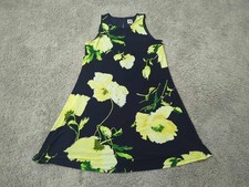 Anne Klein Dress Womens 10 Floral Sleeveless A-line Shift Dress Lined Knee