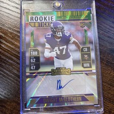 2024 Panini Contenders #200 Dwight McGlothern RC AUTO Gold Foil Lettering RT