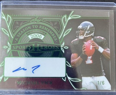 2024 Leaf Metal Sports Heroes Michael Vick - Autogramm - 1/6