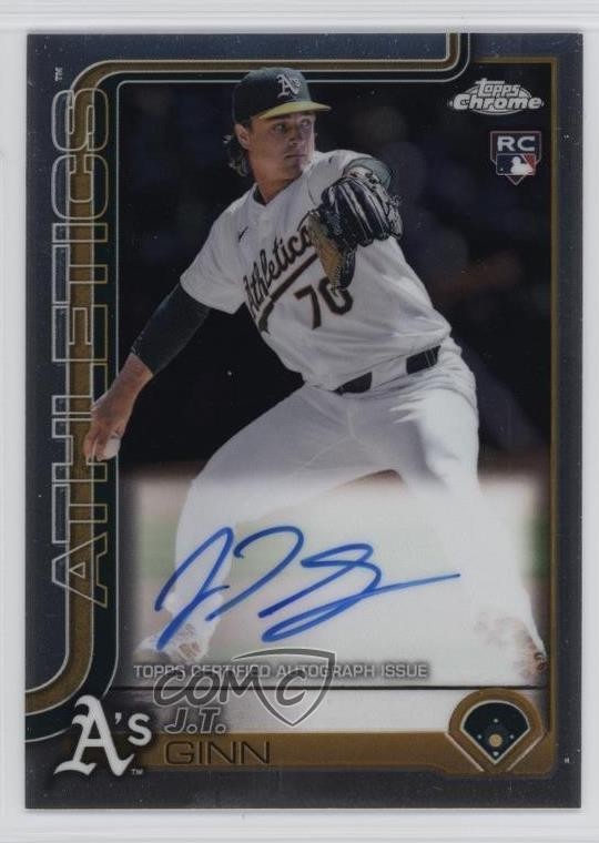 2025 Topps Chrome Rookie JT Ginn #RA-JTG Auto RC 02w5