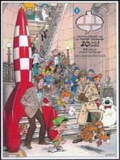 BELGIQUE bloc 134 MNH ** Tintin fusée lunaire DANY non dentelé imperf héros BD