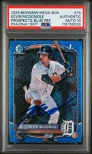 Kevin Mcgonigle 2025 Bowman Chrome AUTO /150 BLUE MOJO REFRACTOR PSA 10 #79