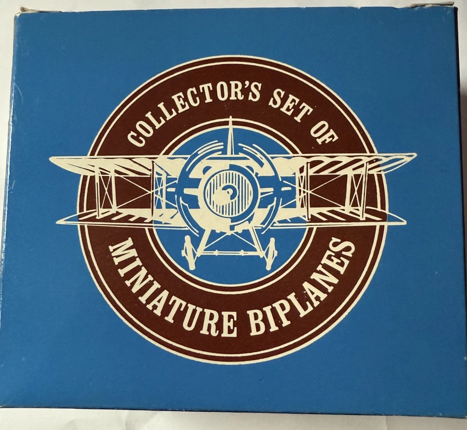 COLLECTORS SET of 4 Miniature BIPLANES Readers Digest DIE CAST w/ Original Boxes - Image 3 of 4