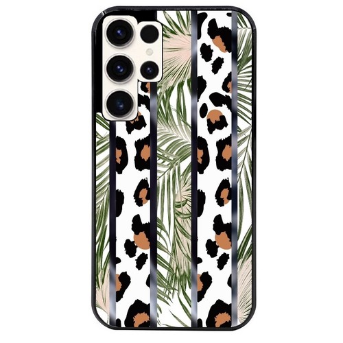 Coque noire pour Galaxy S25 ULTRA motif paon japan 3667328003198