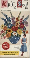 Weldons Knit & Sew Magazin August 1960 - Stricken, H&auml;keln, Sticken etc.