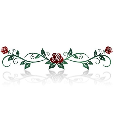 Metal Flowers Wall Decor Rustic Flat Rose Vine Wall Art for Farmhouse Home Li...