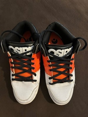 Osiris NYC 83 Mid Skate Shoes Orange/Black/White Size 13 Vintage Barely Used
