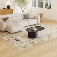 Floor Mat for Home, 8'x10' Upgraded Clear Area Rug for Dining Room, Non-Slip ...