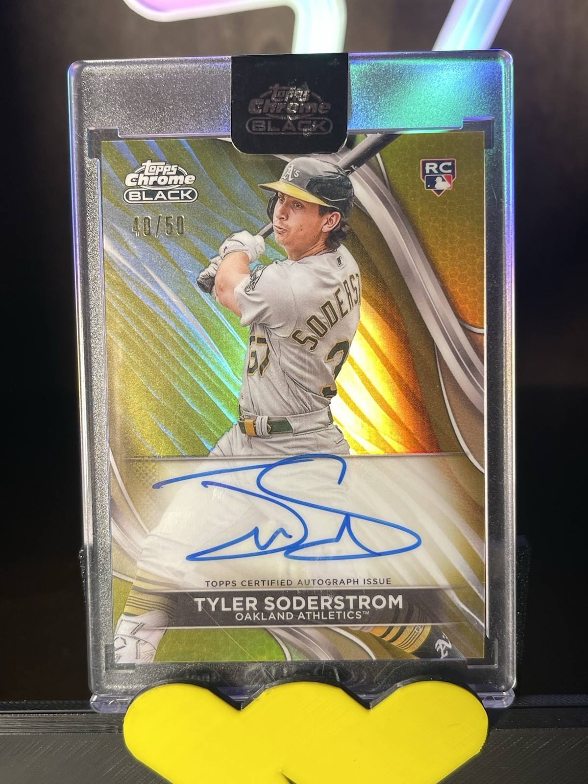 2024 Topps Chrome Black Tyler Soderstrom #CBA-TS Athletics Auto RC /50 True Gold