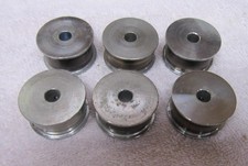  6 1.250" STEEL FLAT BELT DRIVE PULLEYS-.625" WIDE--5/16" CENTER WITH SET SCREW