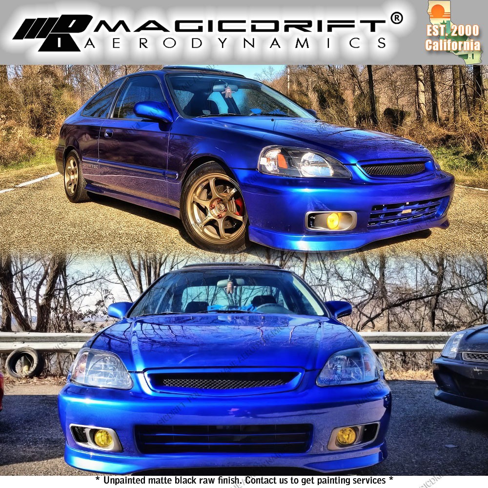 For 99-00 Honda Civic EK Type R CTR Front Bumper PU Lip EK9