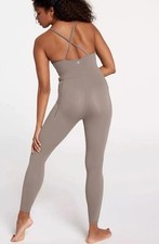 Calia by Carrie Underwood Bodysuit Jumpsuit Women s Small Taupe Dark Gray NWT