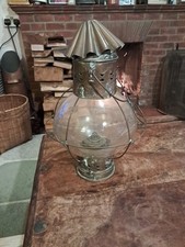 VINTAGE SHIPS NAUTICAL ONION GLOBE NIGHT WATCHMAN LAMP Marked Jva2,  34cm Tall