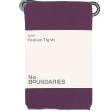 NO BOUNDARIES Junior Girl's size XXL SHEER TIGHTS 1-Pair DARK AMETHYST ~ New