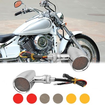 For Yamaha XVS650 1100 Drag Star 12V Motorcycle 15-LED Bullet Turn Signal Lights