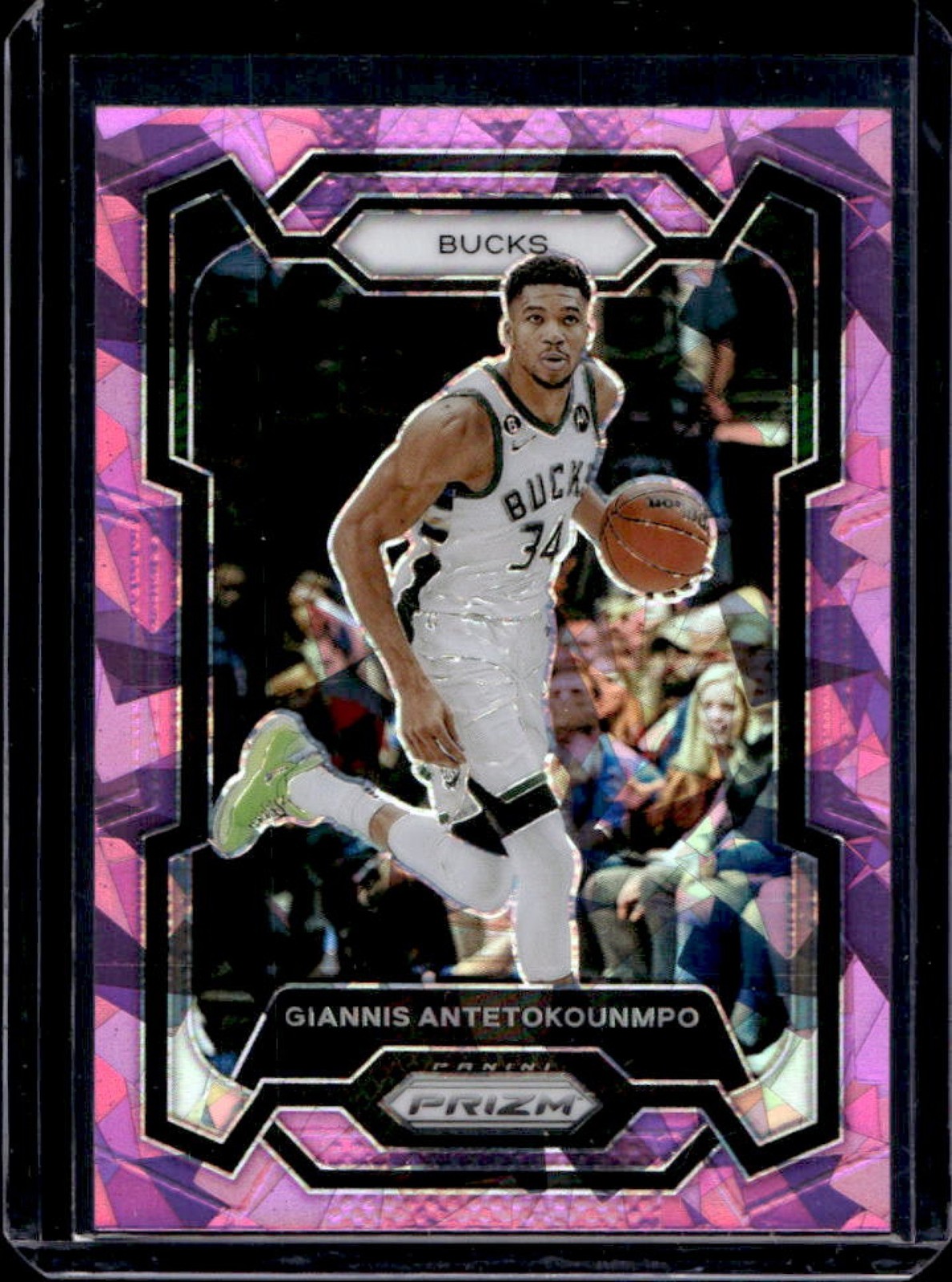 2023-24 Prizm Giannis Antetokounmpo Prizm Pink Ice #103 Bucks