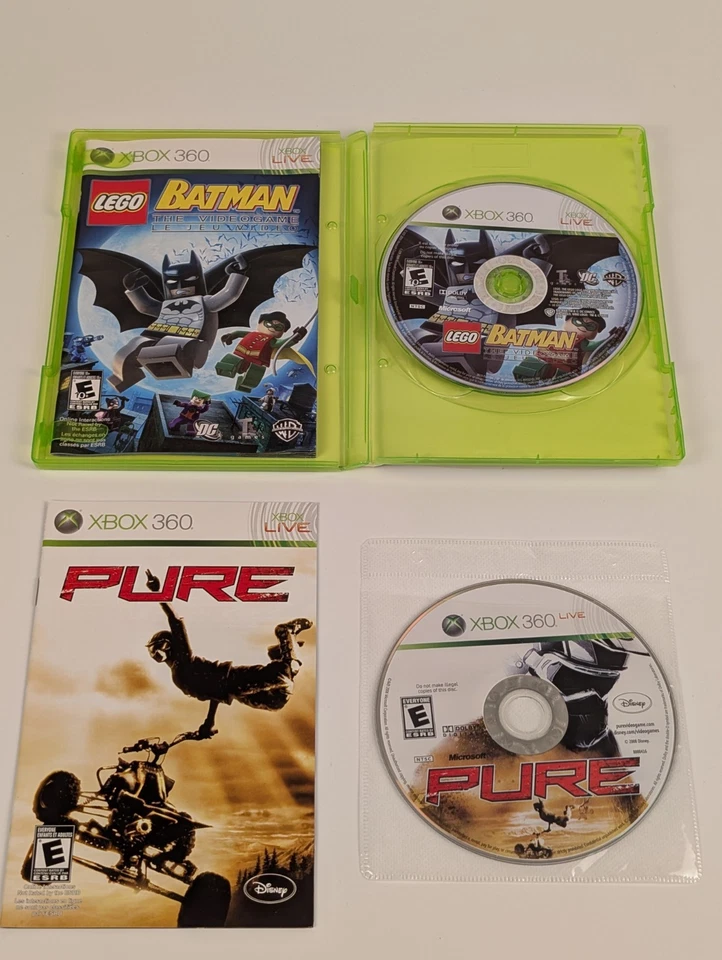 Lego Batman The Video Game & Pure Combo (Xbox 360)➡️CIB  - Tested - Nice📀! - Image 3 of 4
